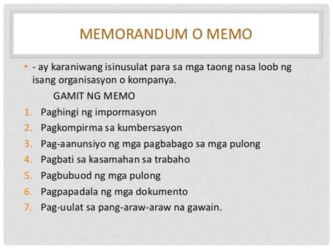 ano ang kahalagahan ng memorandum|Kahulugan at Halimbawa ng Memorandum (Memo).